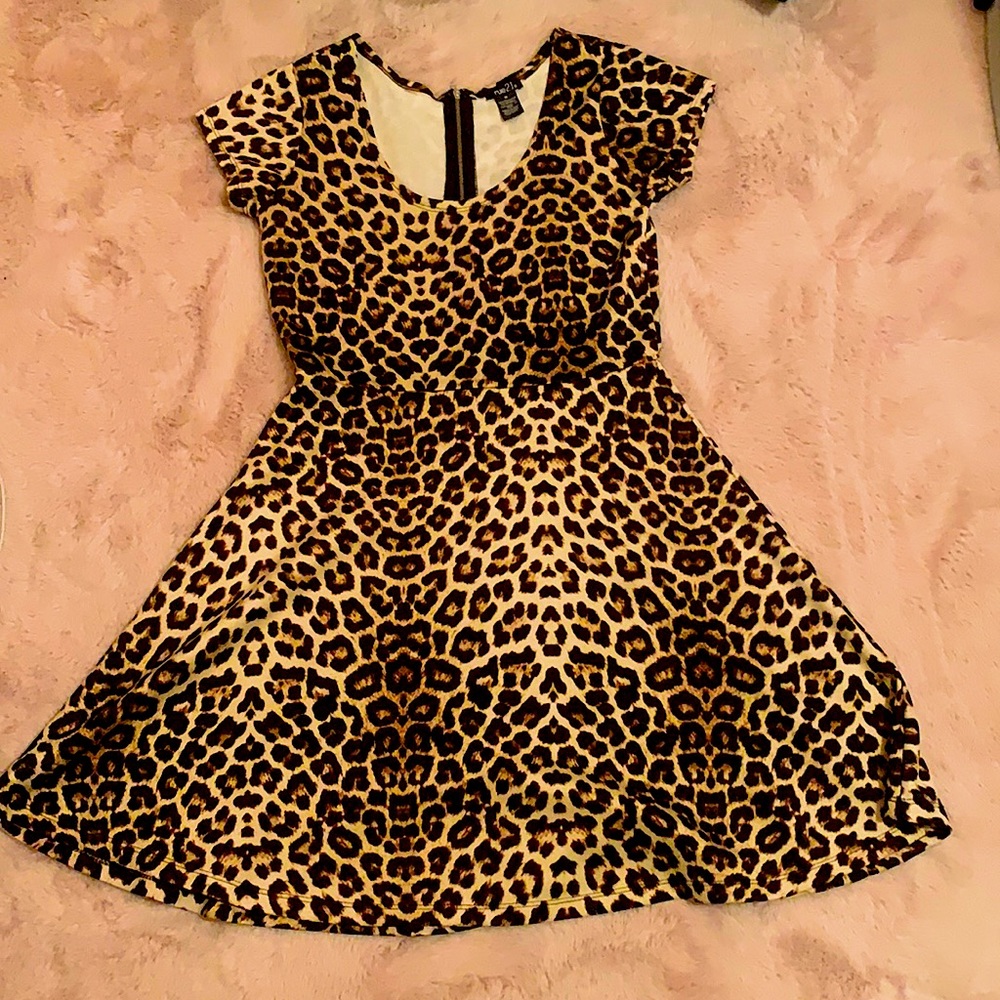 Cheetah print skater dress